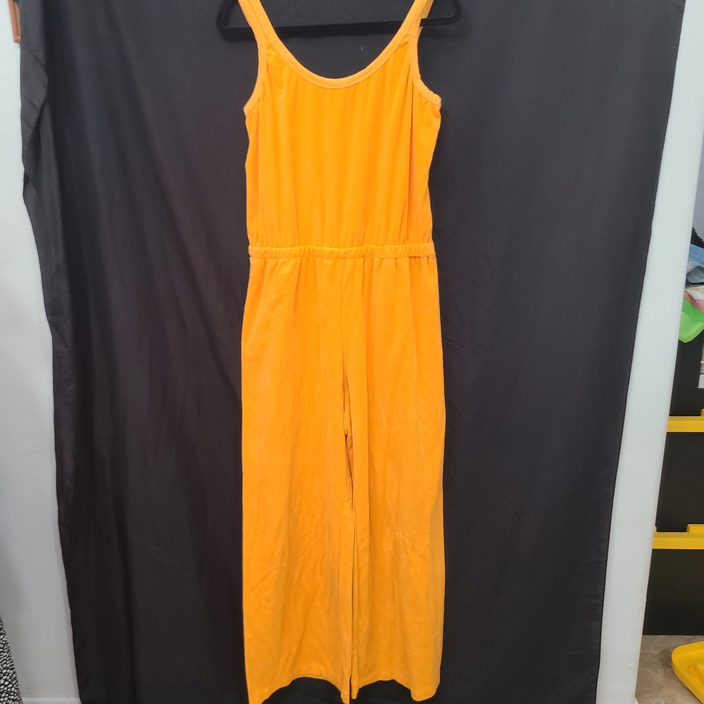 Boston Proper Vibrant Orange Wide Leg Jumpsuit Vacation, Beach, Summer